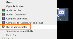 Run discord as an administrator