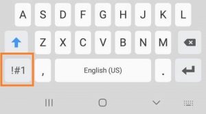 how to use backtick key on android