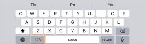 how to find backtick key in iphone